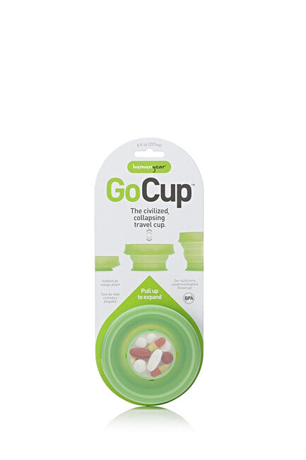 Humangear GoCup складний дорожний стакан, гігієнічний і упаковуваний, 237 ml, зелена