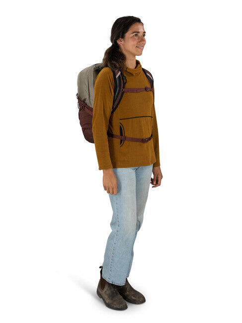 OSPREY Quasar 28 міський рюкзак, sawdust загарний/raisin червоний