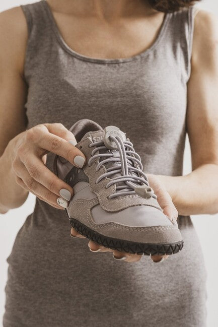 Lock Laces шнурки до кросівок, сірі