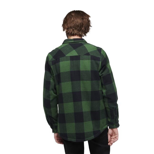 Black Diamond Project Lined Flannel фланелева сорочка чоловіча, пальмова зелень-чорна клітина