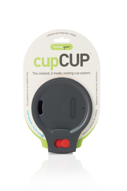 Humangear CupCUP 2в1 туристичний kubek з інтегрованою додатковою чашею та кришкою, вуглець-червоний