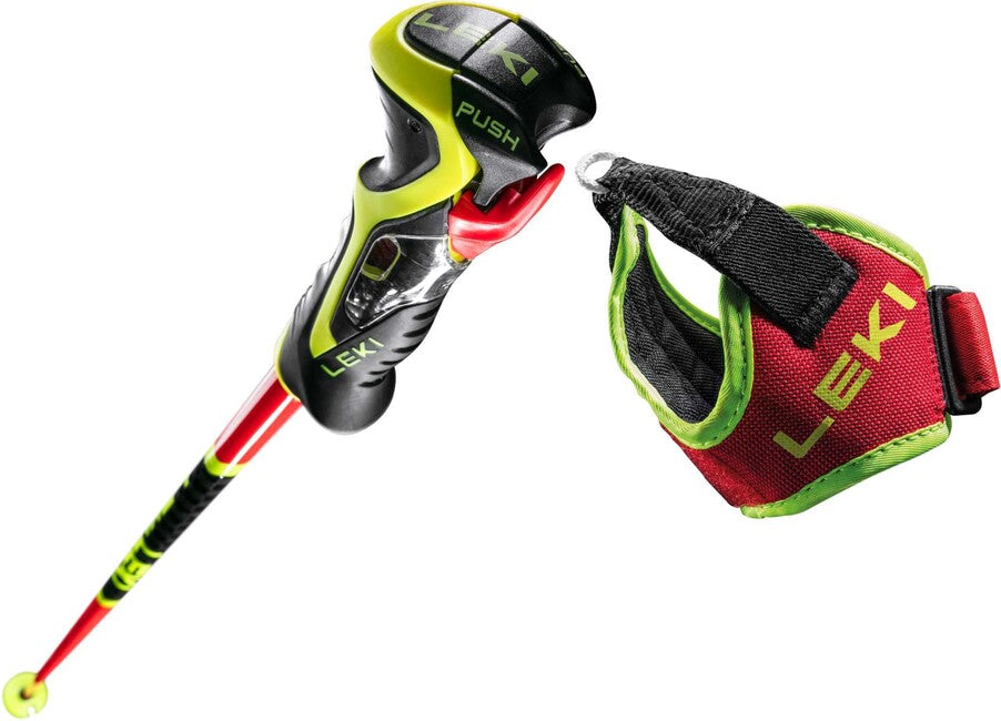 LEKI WCR TBS SL 3D гірськолижні палиці, світло-червона/чорна/неонова жовта