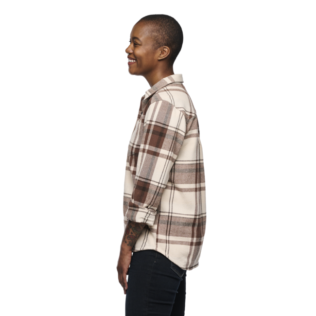 Black Diamond Project Flannel фланелева сорочка жіноча, chalk рожевий-walnut plaid