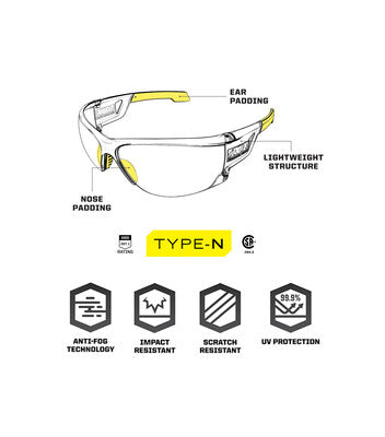 Mechanix Type N тактичні окуляри, бурштинова оправа, бурштинова лінза