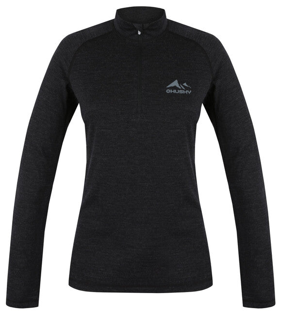 HUSKY терморубель футболка Merino Merow zips, чорна, L