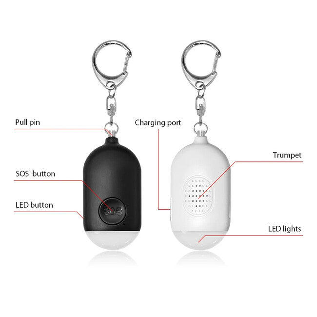 W&G SHIELD SOS водонепроникний персональний сигналізатор з LED ліхтарем та кнопкою спуску, рожевий