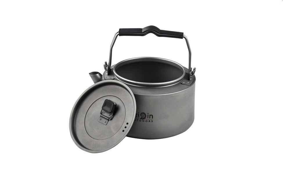 Origin Outdoors Camping Kettle титанова чайник з силіконовими ручками та ситом, 1,2 L