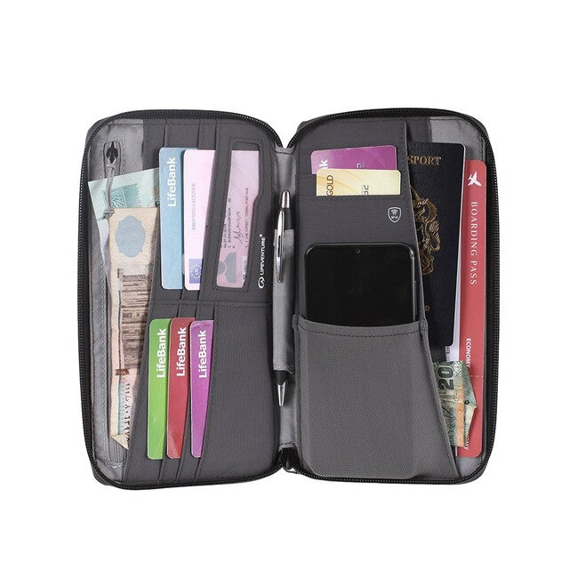 Lifeventure cestovний чохол для документів із захистом RFID, сірий