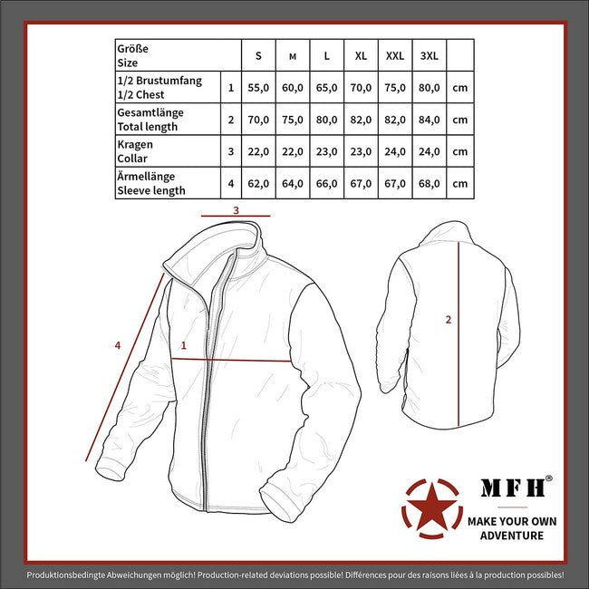 MFH Professional Combat Mission куртка із синтетики, змійка FG