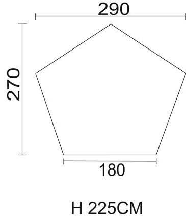 MFH індійський намет tipi на 3 людей, оліваковий, 290x270x225 см