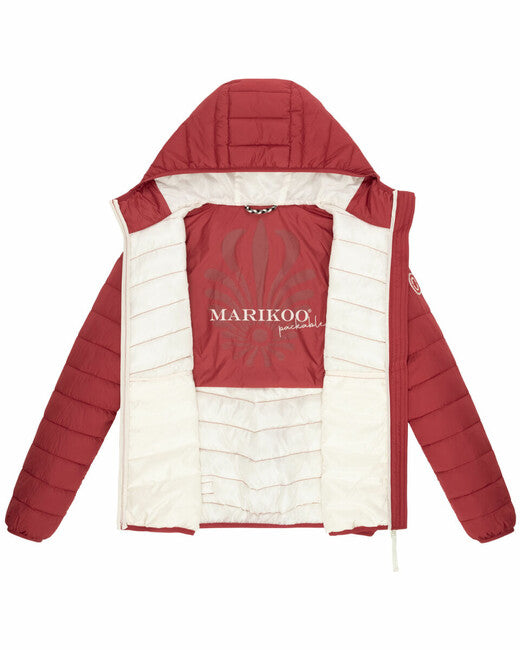 Marikoo Pack Mich Ein легка перехідна куртка жіноча, глибокий червона