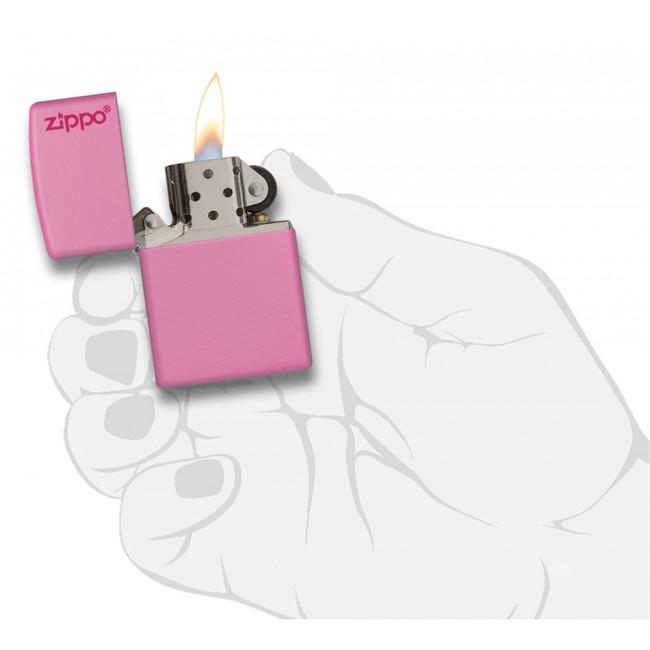 Zippo запальничка бензинова, рожева матна