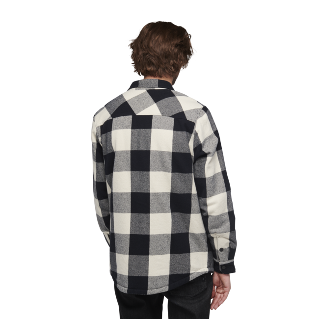 Black Diamond Project Lined Flannel фланелева сорочка чоловіча, чорна-кремова клітинка