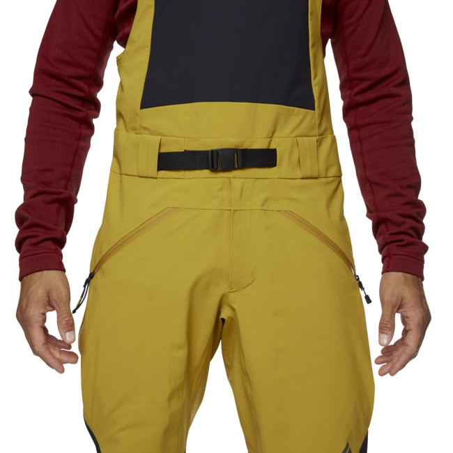 Black Diamond Recon Stretch Bibs штани чоловічі з тримачами, бурштиновий-чорний