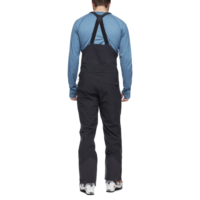 Black Diamond Recon Stretch Bibs штани чоловічі з тракам, чорні