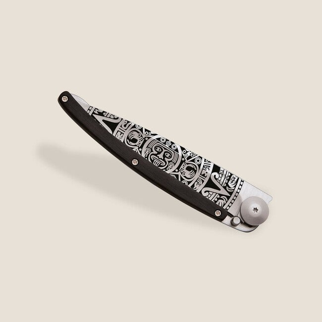 Deejo Tattoo складаний ніж, дерево, Aztec Sun