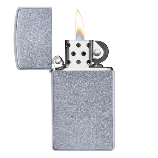 Zippo бензиновая зажигалка slim street chrome