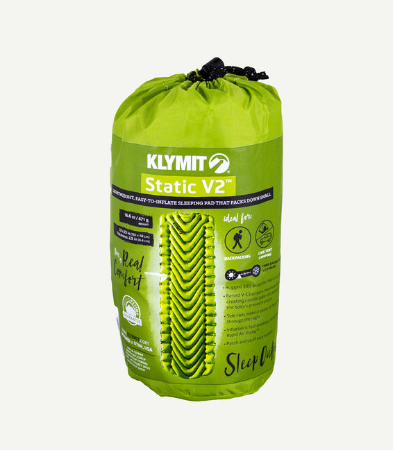 Klymit Static V2 килимок, зелений
