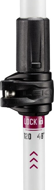LEKI Cross Trail FX Superlite Compact трекінгові палиці, біла-рожева-чорна, 100-120 см