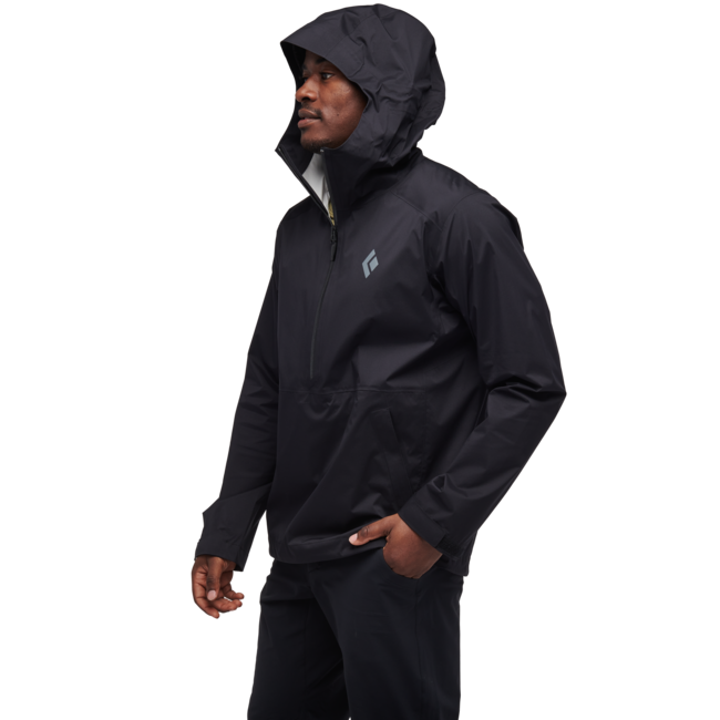 Black Diamond Stormline Stretch Anorak непромокаюча куртка чоловіча, чорна