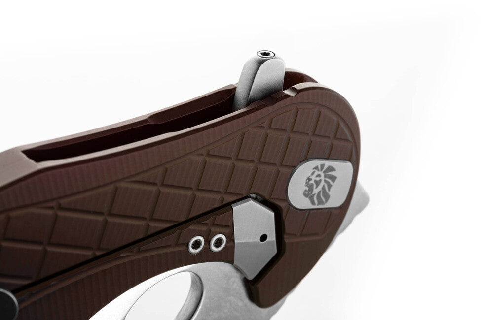 Lionsteel L.E. ONE 1 A ES ніж типу KARAMBIT earth brown/stone washed розроблений у співпраці з Emerson Design