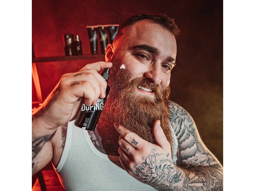 Angry Beards набір Roller & Doping для росту бороди та вусів