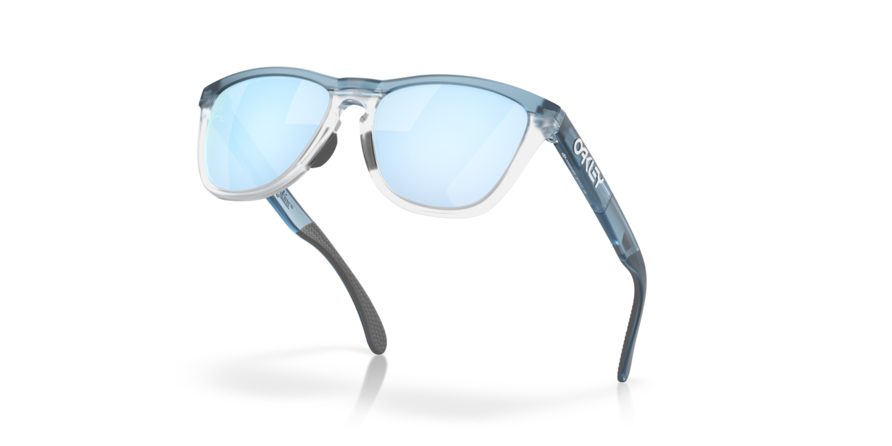 Oakley FROGSKINS RANGE сонцезахисні окуляри з оправою Trans Stonewash/Clear і скельцами Prizm Deep Water Polarized, 55