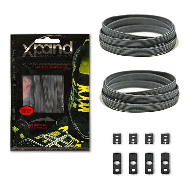 Xpand Elastic еластичні шнурки до взуття, сірі