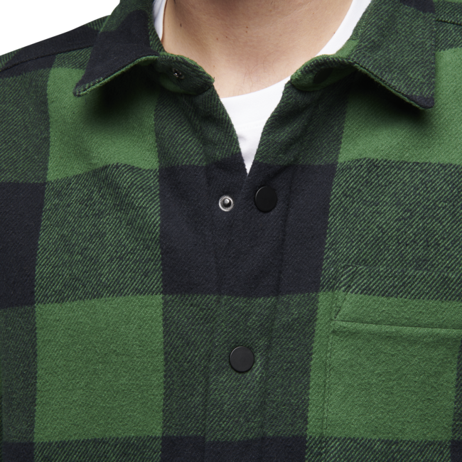 Black Diamond Project Lined Flannel фланелева сорочка чоловіча, пальмова зелень-чорна клітина