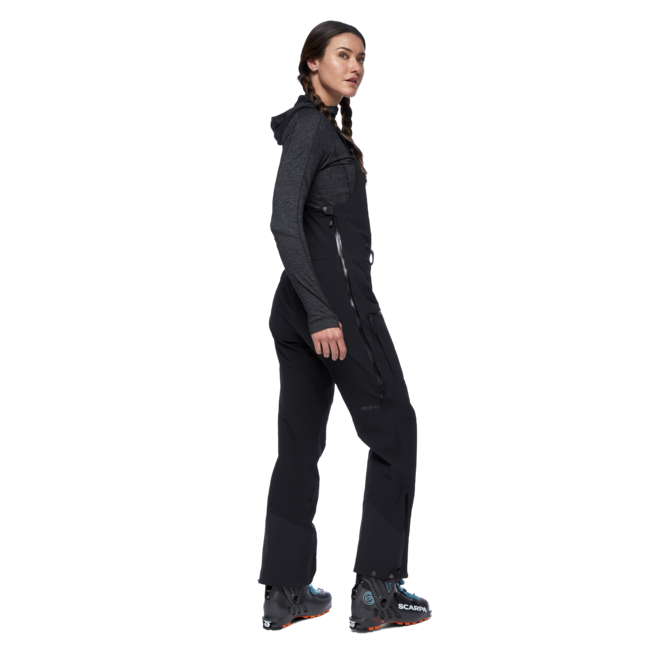 Black Diamond Recon Stretch Bibs штани жіночі з тракамі, чорні