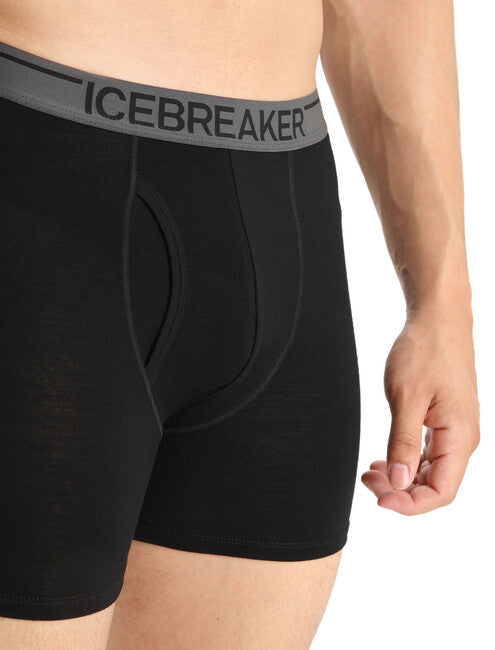 Icebreaker Anatomica чоловічі боксери з отвором, чорні