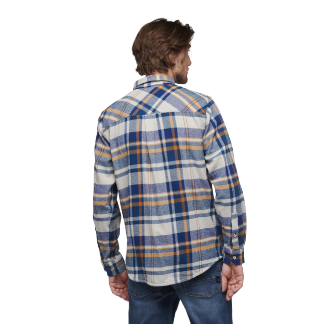 Black Diamond Project Flannel фланелева сорочка чоловіча, pewter-індиго plaid
