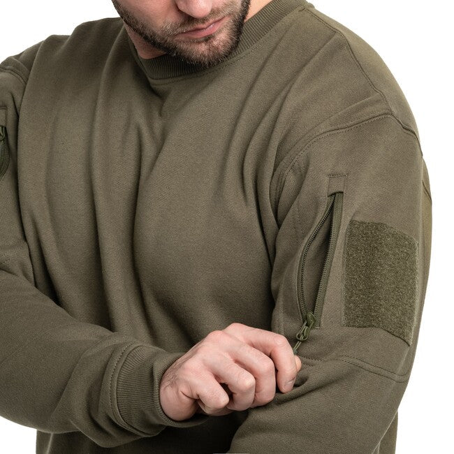 Mil-Tec Tactical світшот з круглим вирізом, ranger green