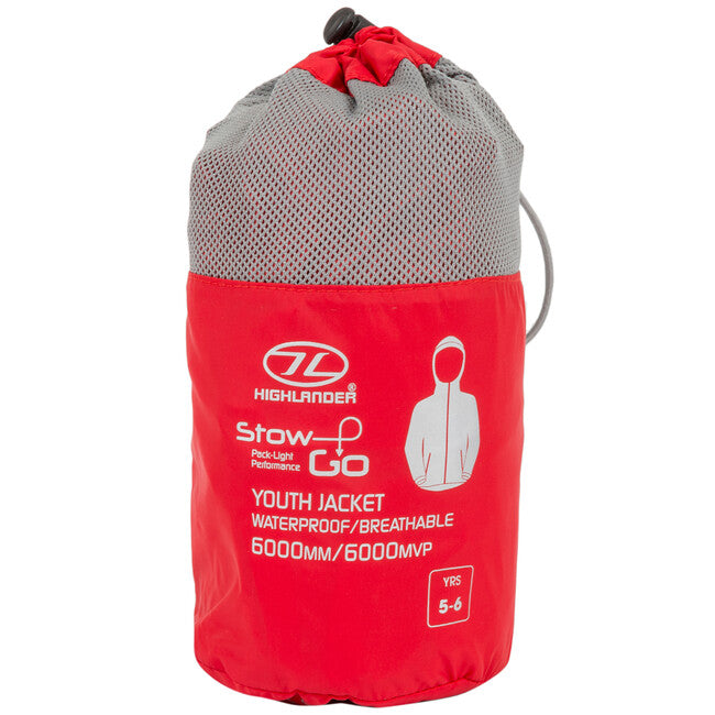 Highlander Stow and Go Kids дитячий дощовик, червоний
