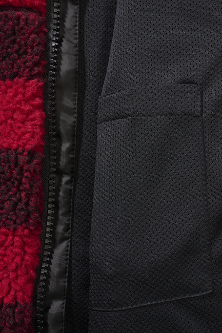 Brandit Teddyfleece куртка дитяча з капюшоном, червона/чорна