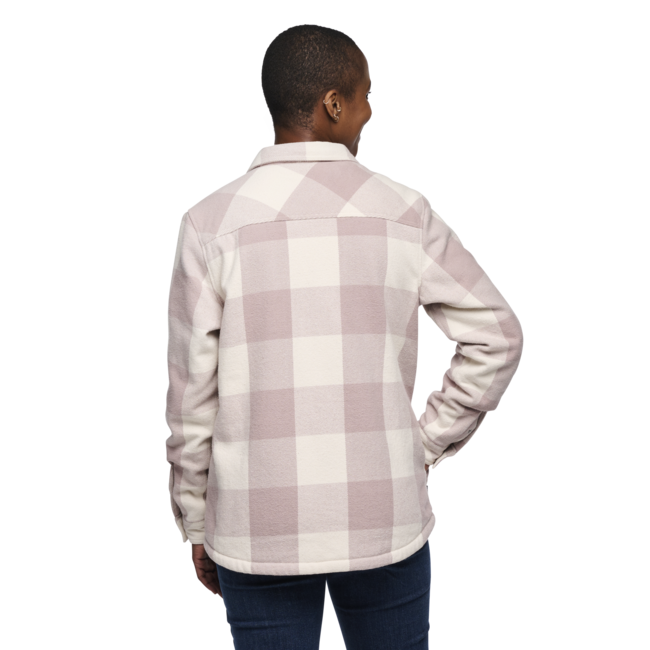 Black Diamond Project Lined Flannel фланелева рубашка жіноча, блідий беж-молочно-біла клітка