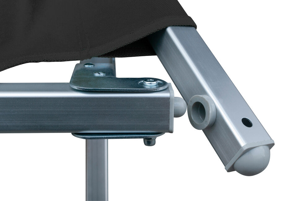 BasicNature Alu-Campbed туристичне ліжко, чорне, 210 см
