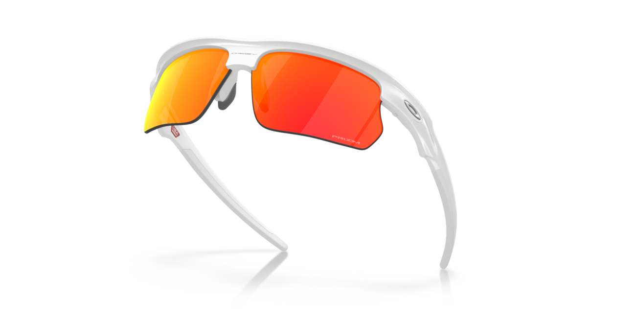Oakley BISPHAERA сонячні окуляри з оправою polished white та лінзами prizm ruby, 68