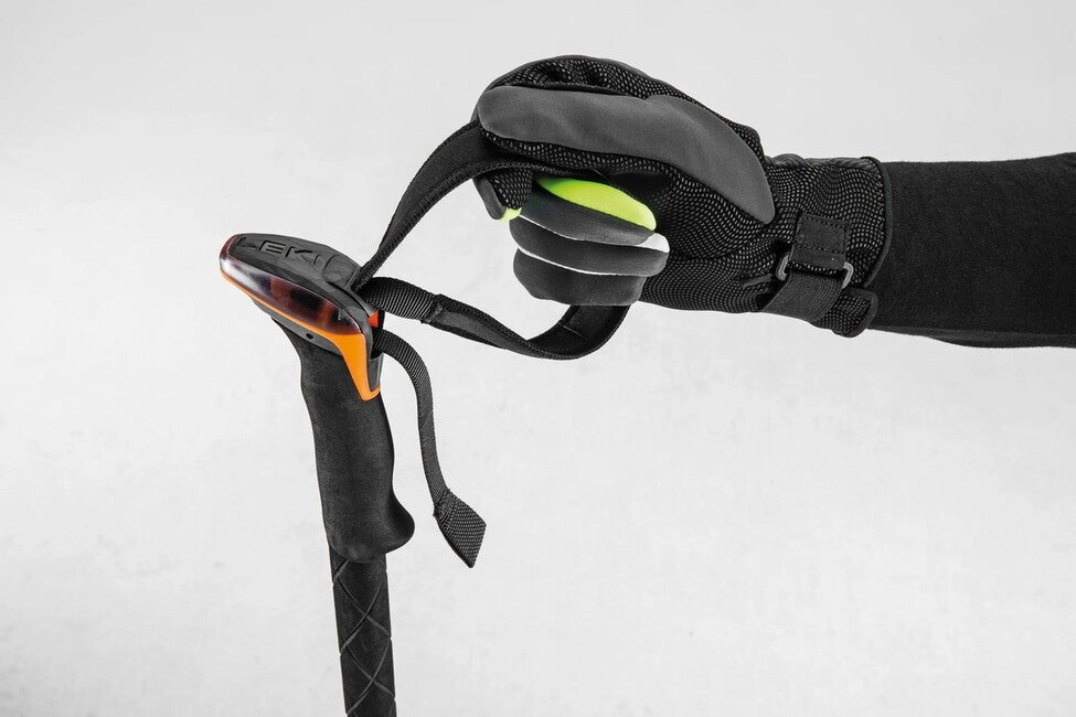 LEKI Sherpa FX Carbon Strong трекінгові палиці, помаранчево-денімова синя, 120 - 140 см
