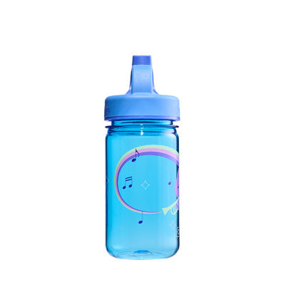 Nalgene пляшка для води Grip-n-Gulp Sustain дитяча 0,35 л з кришкою, синя, музичний бегемот