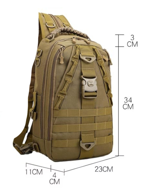 DRAGOWA Tactical Charlie однолямковий рюкзак 20 L, хакі