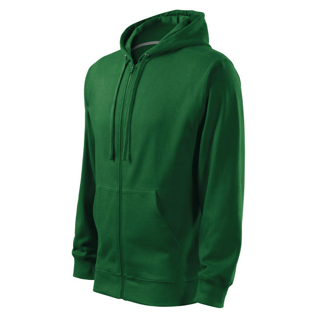 Malfini Trendy Zipper світшот чоловічий 300g/m2, зелений