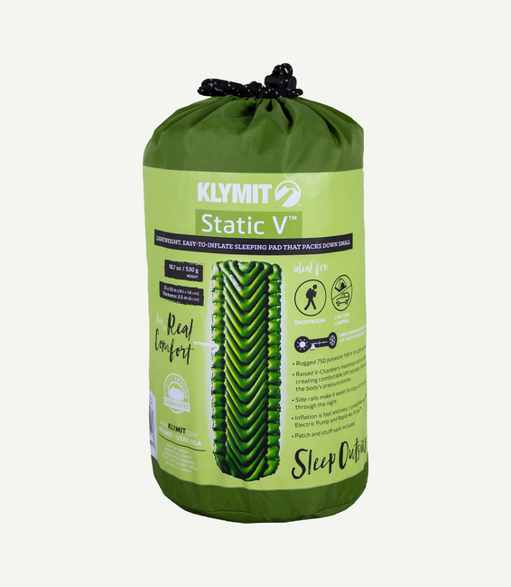 Klymit Static V каремат, зелений
