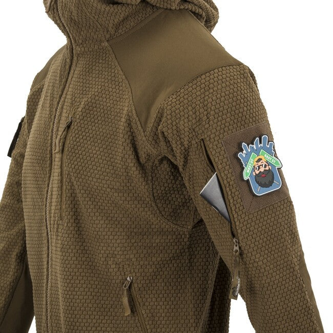 Helikon-Tex ALPHA HOODIE толстовка з капюшоном Grid Fleece, темно-сірий