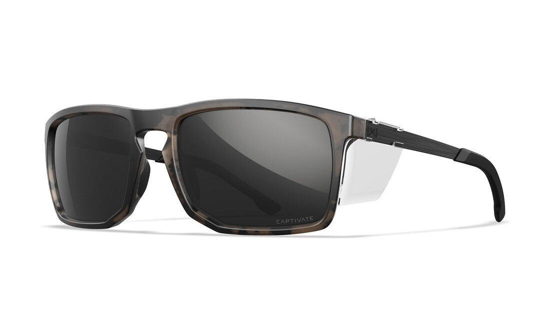 Wiley X Axe сонцезахисні окуляри Captivate Polarized, чорне дзеркало / матовий коричневий черепаховий