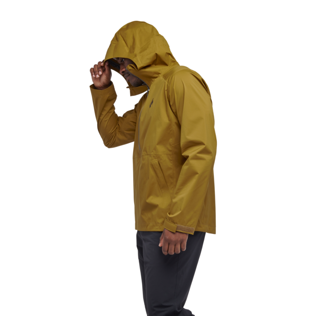 Black Diamond Stormline Stretch Anorak непромокаюча куртка чоловіча, темний карі