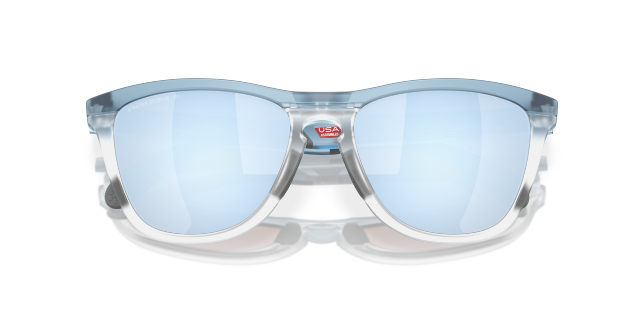 Oakley FROGSKINS RANGE сонцезахисні окуляри з оправою Trans Stonewash/Clear і скельцами Prizm Deep Water Polarized, 55