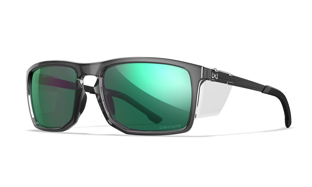 Wiley X сонячні окуляри Axe Captivate Polarized, зелене дзеркало/глянцевий кристальний сірий