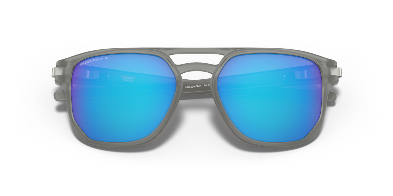 Oakley сонячні окуляри LATCH BETA, matně сірий оправа Ink, лінзи Prizm Sapphire Irid Polar, 54