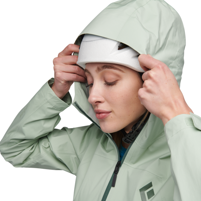 Black Diamond Stormline Stretch Anorak непромокаюча куртка жіноча, піна зелена